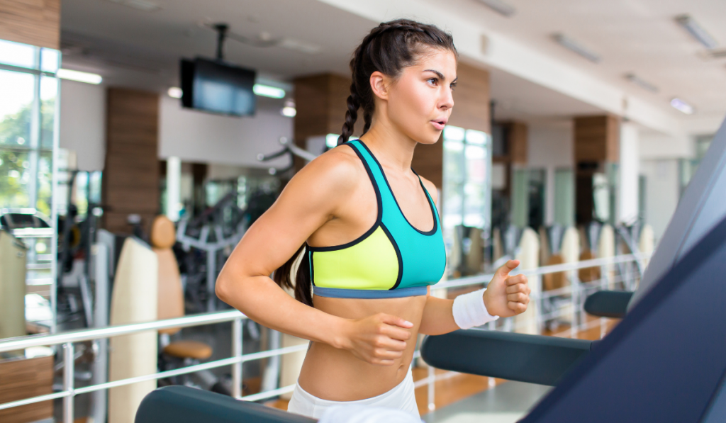 woman Breathing during workout