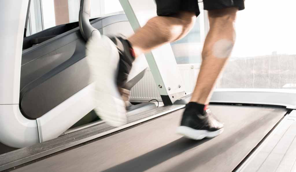 Man Running on Treadmill