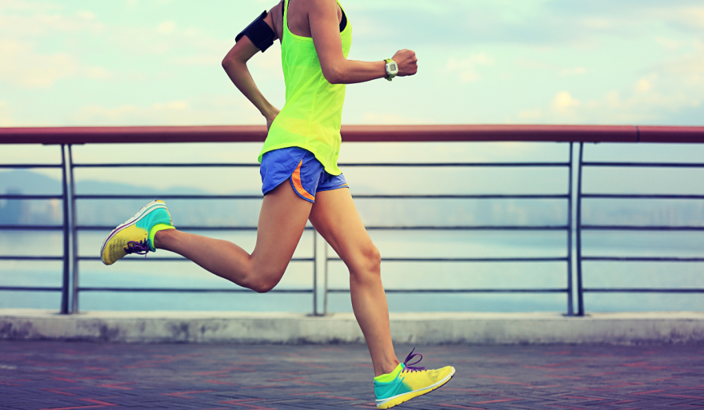 woman running at seaside